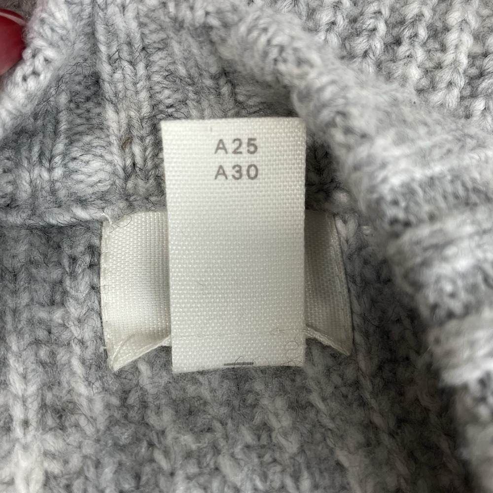 H&M Women's Gray Ribbed Knit Sweater Dress Size M Long Sleeve Pullover Cozy - Picture 6 of 9